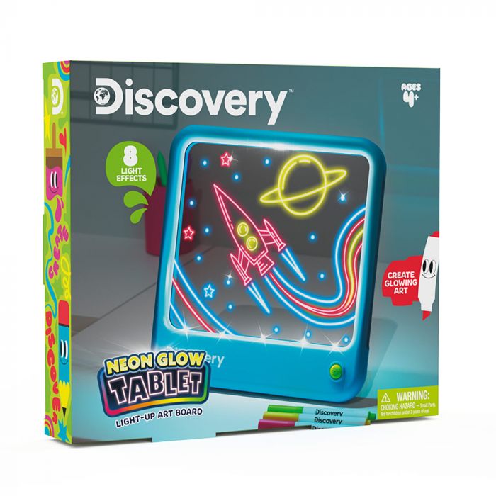 Discovery Neon Glow Tablet Light-Up Art Board STEM Toy