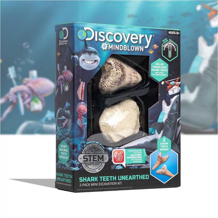 Discovery Mindblown Toy Excavation Kit Mini Shark Tooth 2pc