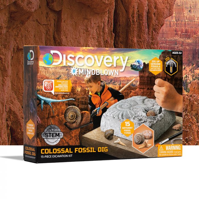 Discovery Mindblown Toy Fossil Excavation Kit 15pc