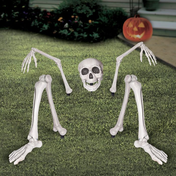 Mad Toys Life Size Groundbreaker for Graveyard Skeleton Outdoor Halloween Decor and Props