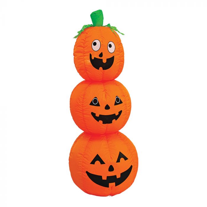 Mad Toys 4 Feet Inflatable 3 Stacked Pumpkins Halloween Decorations