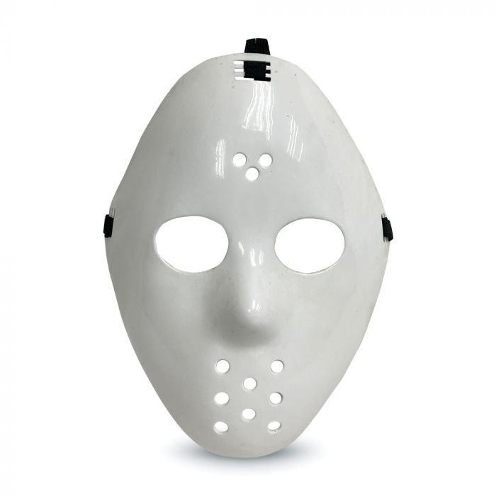 Mad Toys Spooky White Hockey Mask Halloween Costumes Accessory for Kids and Adults