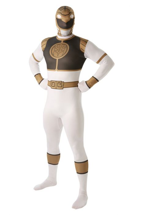 Rubies Costumes White Power Ranger 2nd Skin Adult Costume