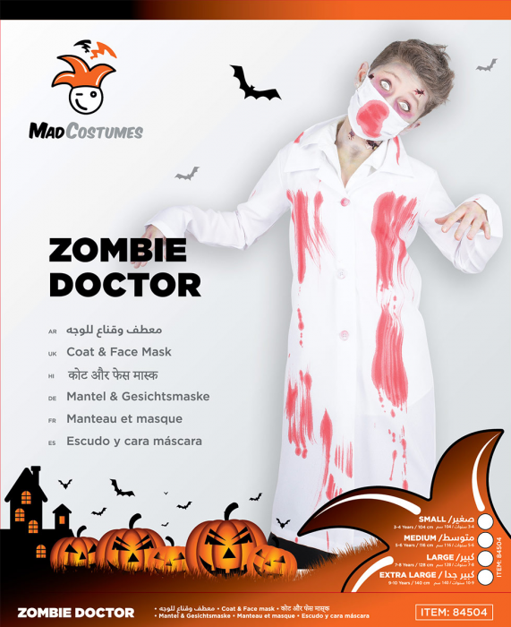 Mad Toys Zombie Doctor Kids Halloween Costume