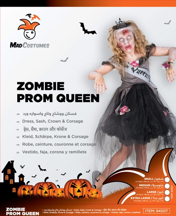 Mad Toys Zombie Prom Queen Kids Halloween Costume