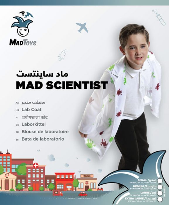 Mad Toys Mad Scientist Kids Professions Costumes