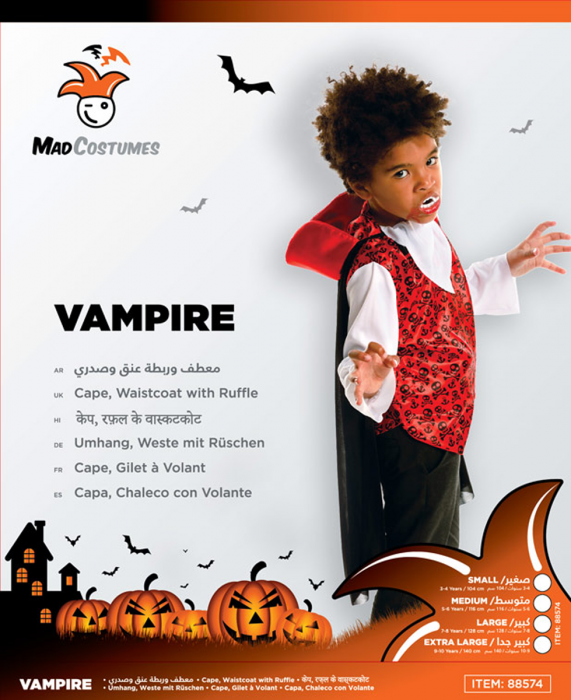 Mad Toys Vampire Kids Halloween Costume