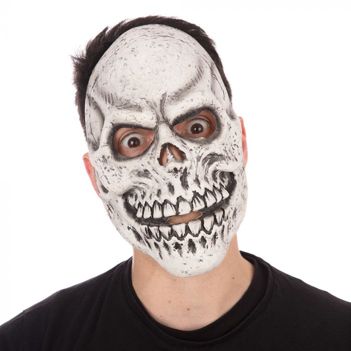 Skeleton Grin White Mask Halloween Accessory