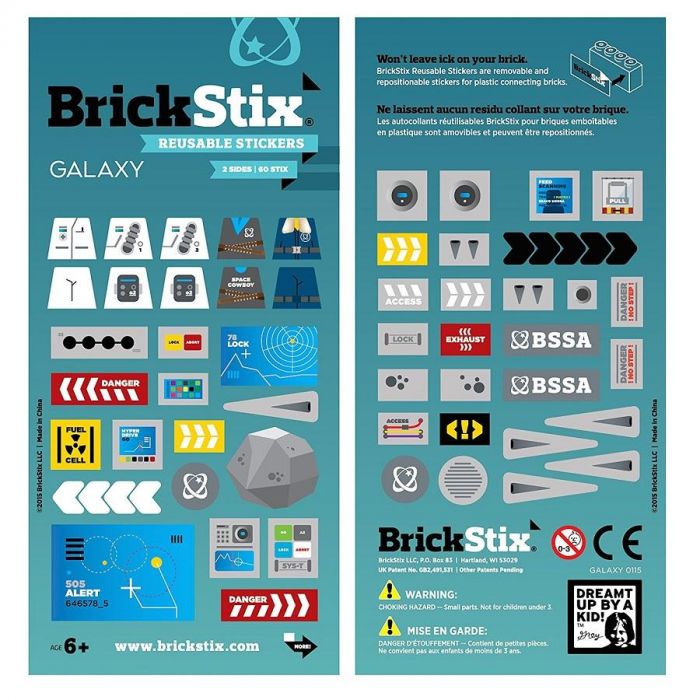 BrickStix Galaxy Theme Reusable Stickers
