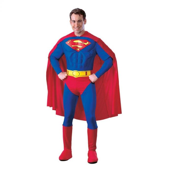 Rubies Costumes Warner Brothers Adult Superman Muscle Chest Deluxe Costume