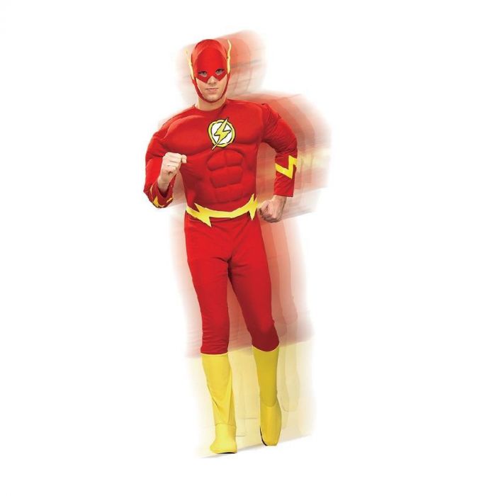 Rubies Costumes Warner Brothers Adult Flash Muscle Chest Suit
