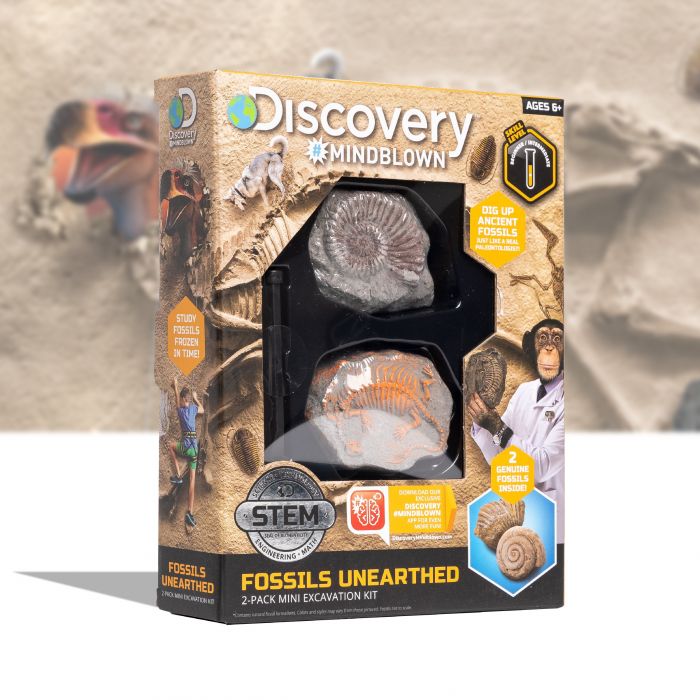 Discovery Mindblown STEM Fossils Unearthed 2-Pack Mini Excavation Kit